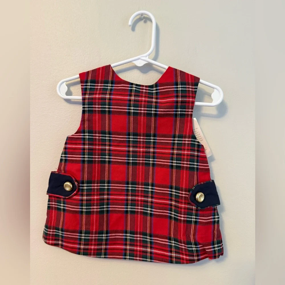 The Beaufort Bonnet Company Plaid Red Jumper Dress
